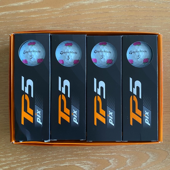 RARE Masters Azalea Taylormade TP5 Pix Golf Balls! - Picture 3 of 4